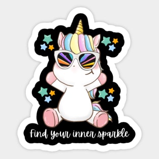 Find your inner sparkle unicorn Sticker